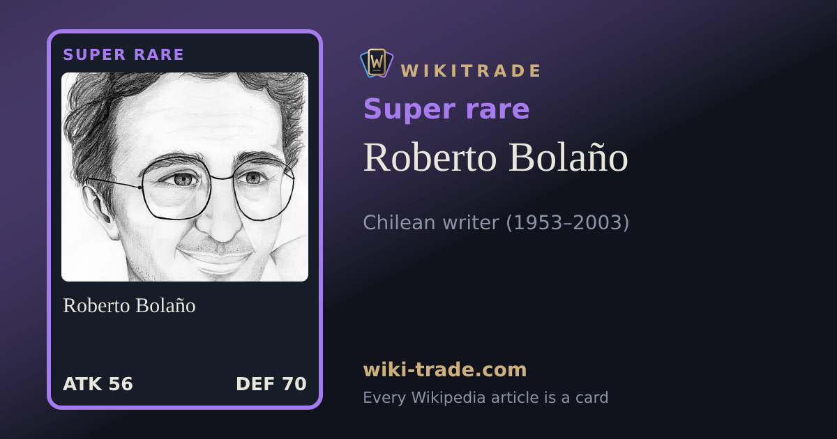 Roberto Bolaño — Super rare card