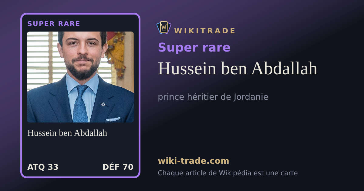 Hussein ben Abdallah — carte Super rare