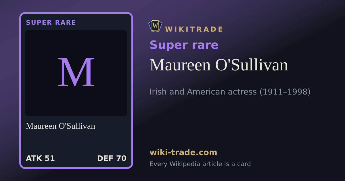 Maureen O'Sullivan — Super rare card
