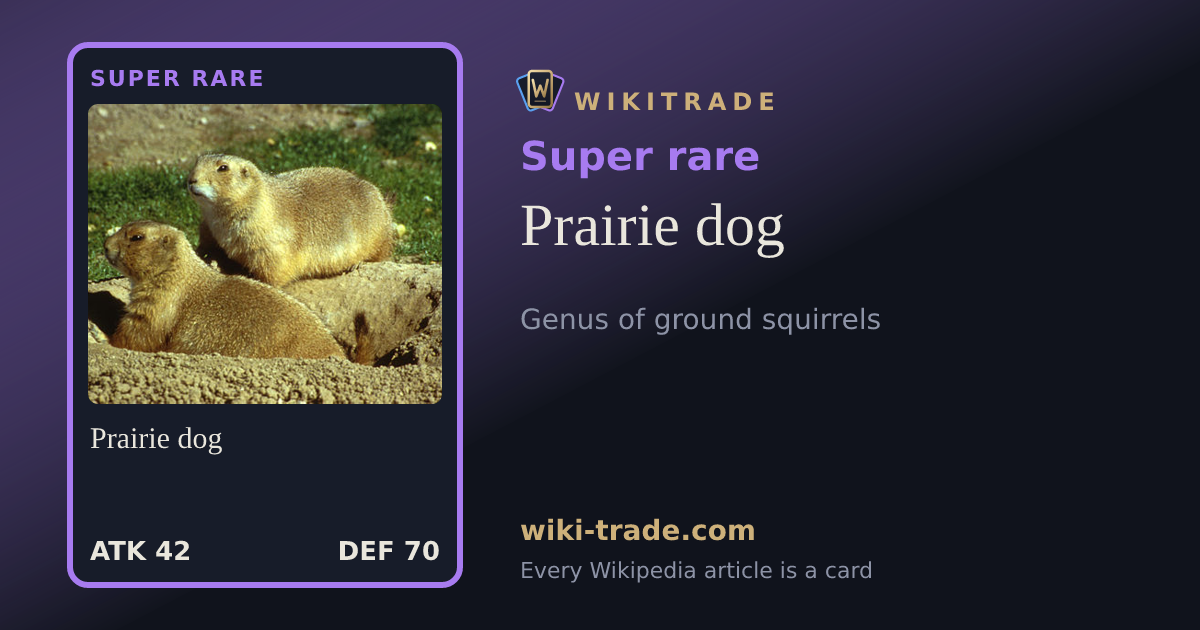 Prairie dog — Super rare card