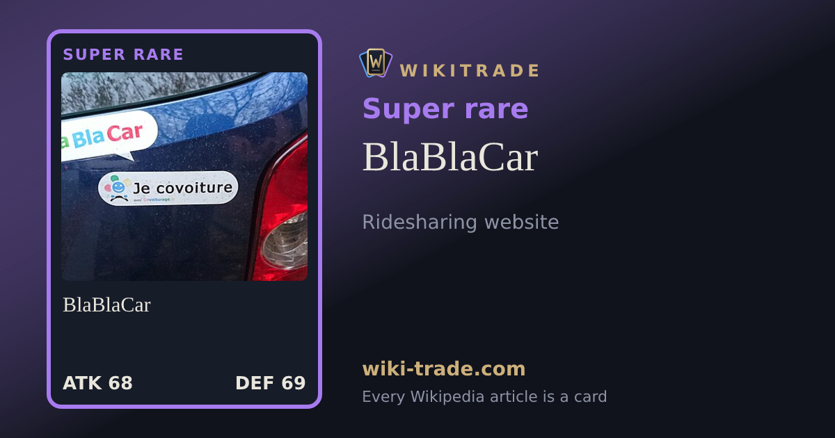 BlaBlaCar — Super rare card