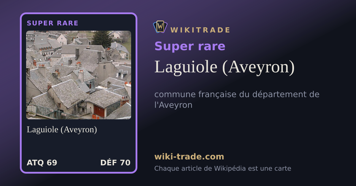 Laguiole (Aveyron) — carte Super rare