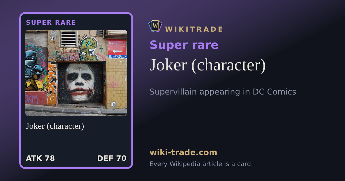 Joker (character) — Super rare card