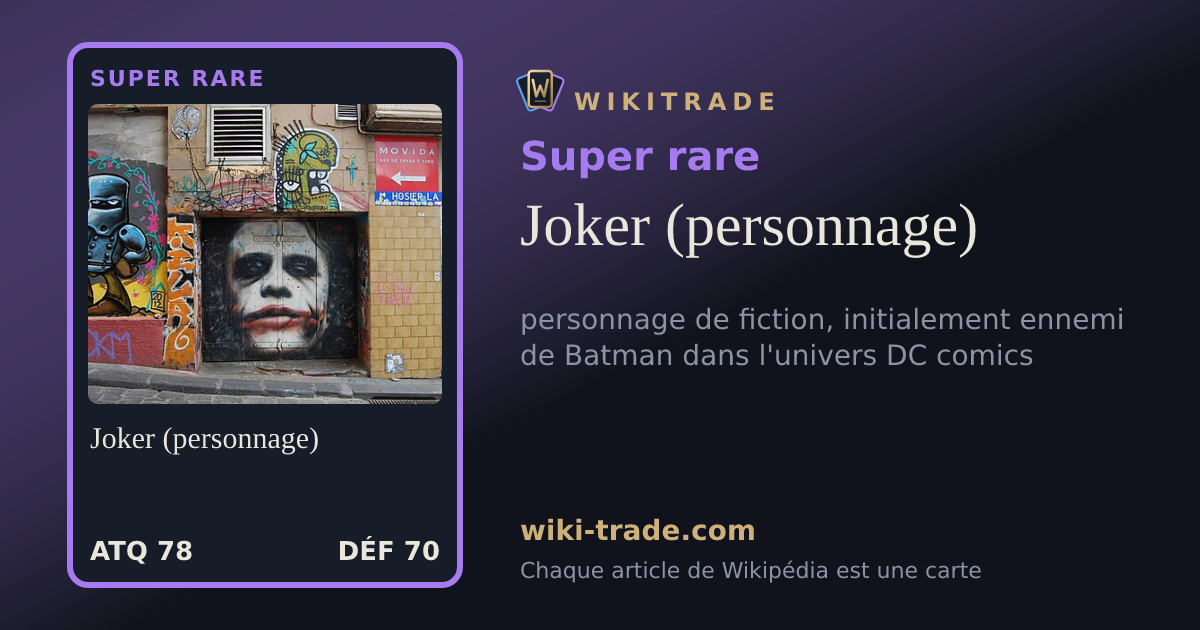 Joker (personnage) — carte Super rare