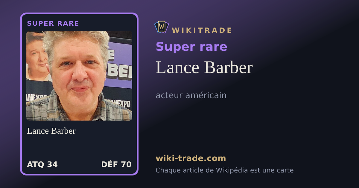 Lance Barber — carte Super rare