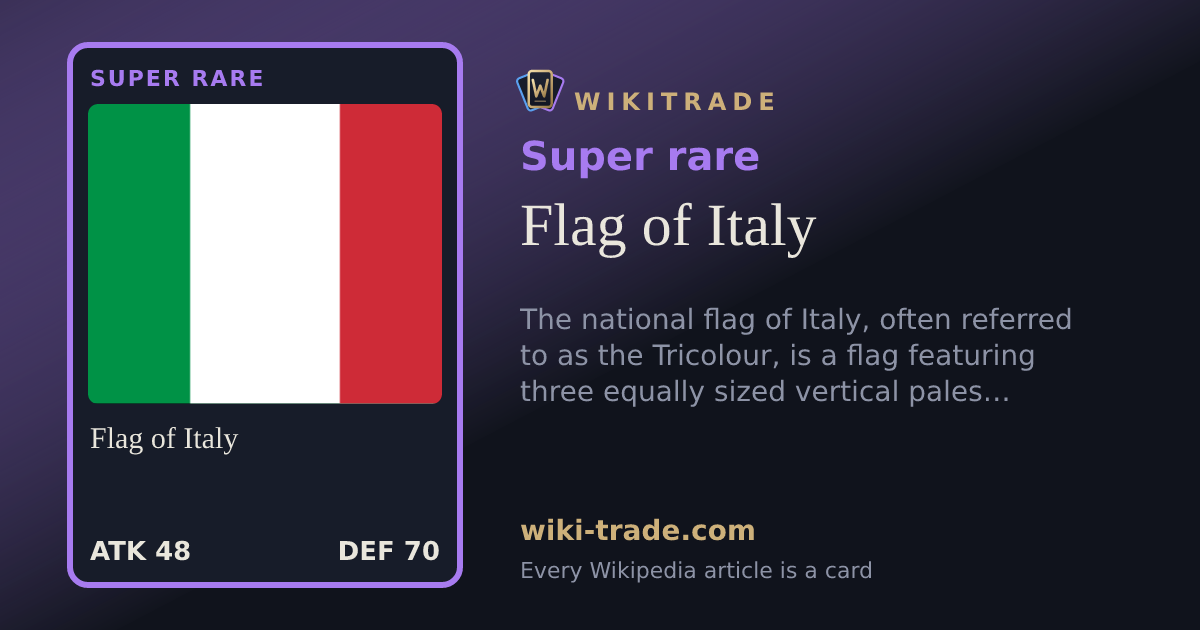 Flag of Italy — Super rare card