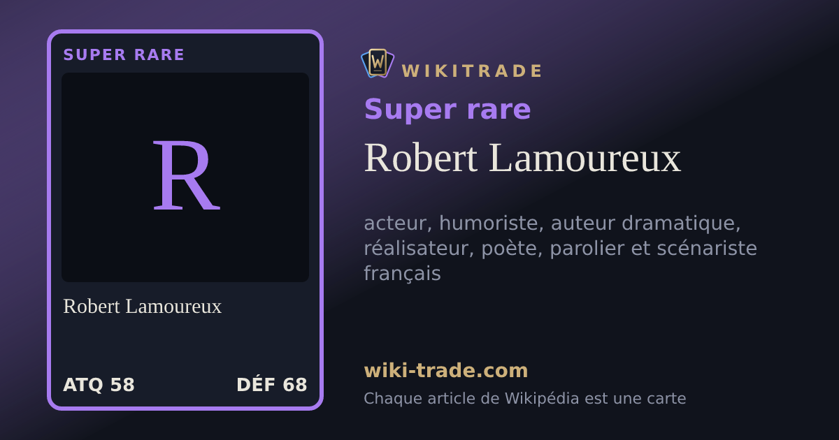 Robert Lamoureux — carte Super rare