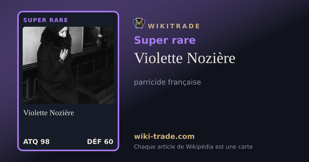Violette Nozière — carte Super rare