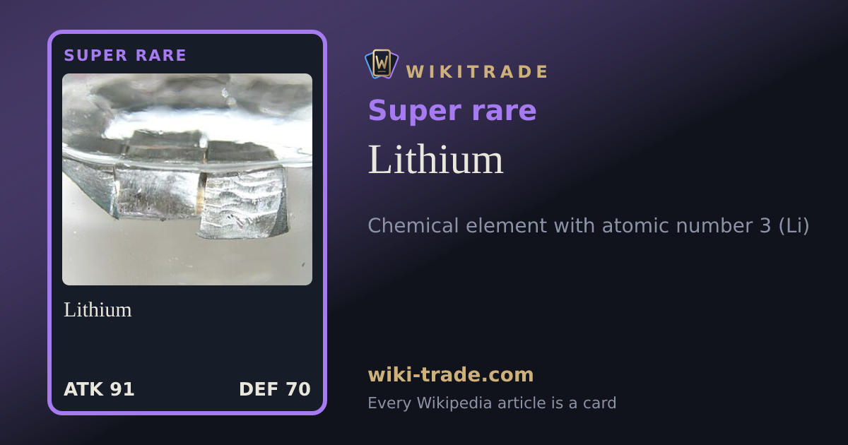 Lithium — Super rare card