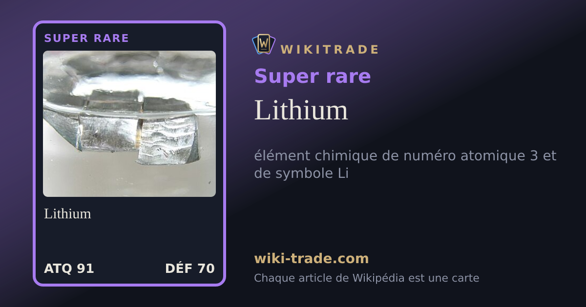Lithium — carte Super rare