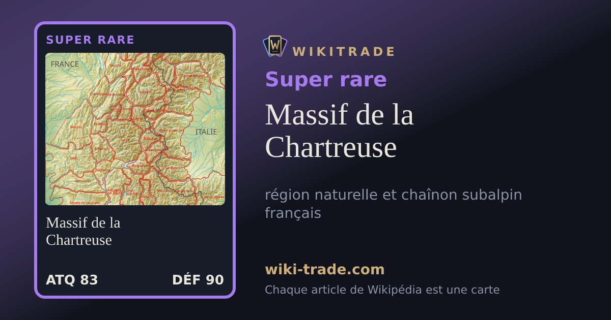 Massif de la Chartreuse — carte Super rare