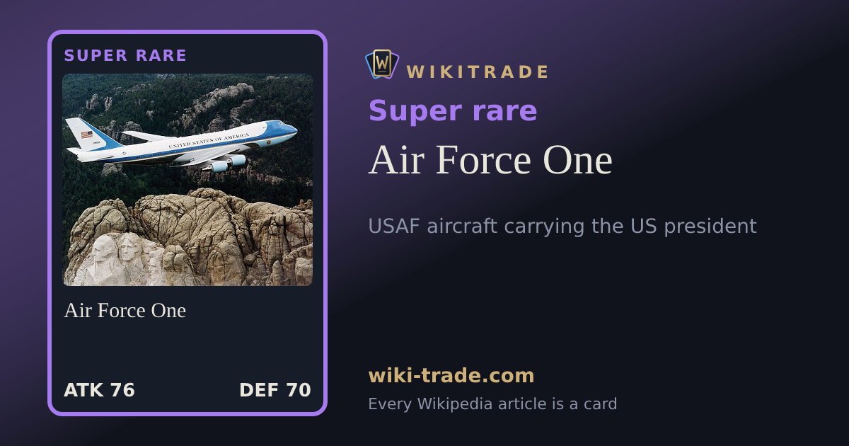 Air Force One — Super rare card