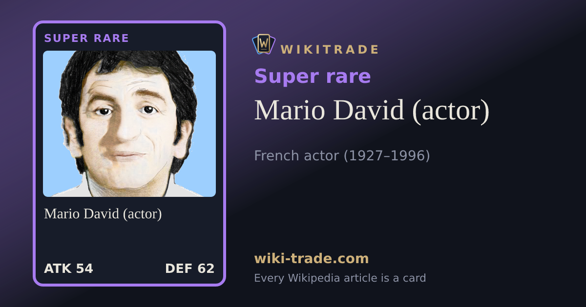 Mario David (actor) — Super rare card