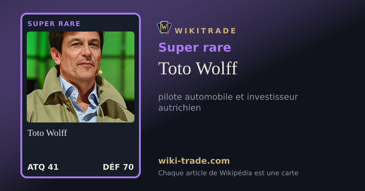 Toto Wolff — carte Super rare