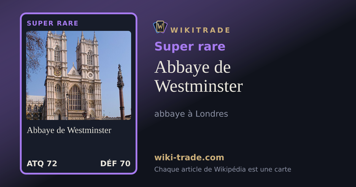 Abbaye de Westminster — carte Super rare