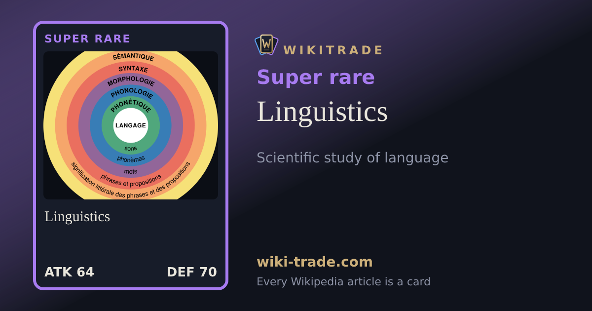 Linguistics — Super rare card