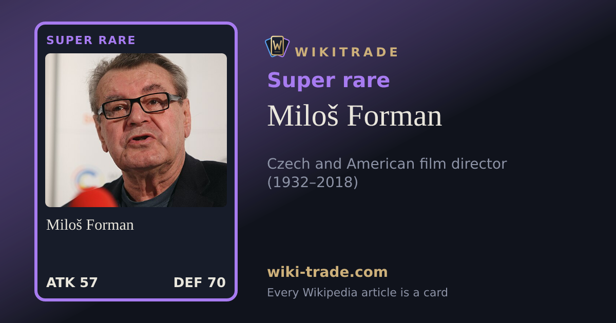 Miloš Forman — Super rare card