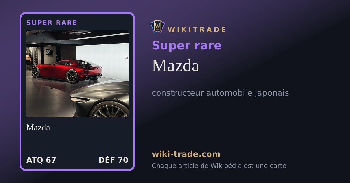 Mazda — carte Super rare