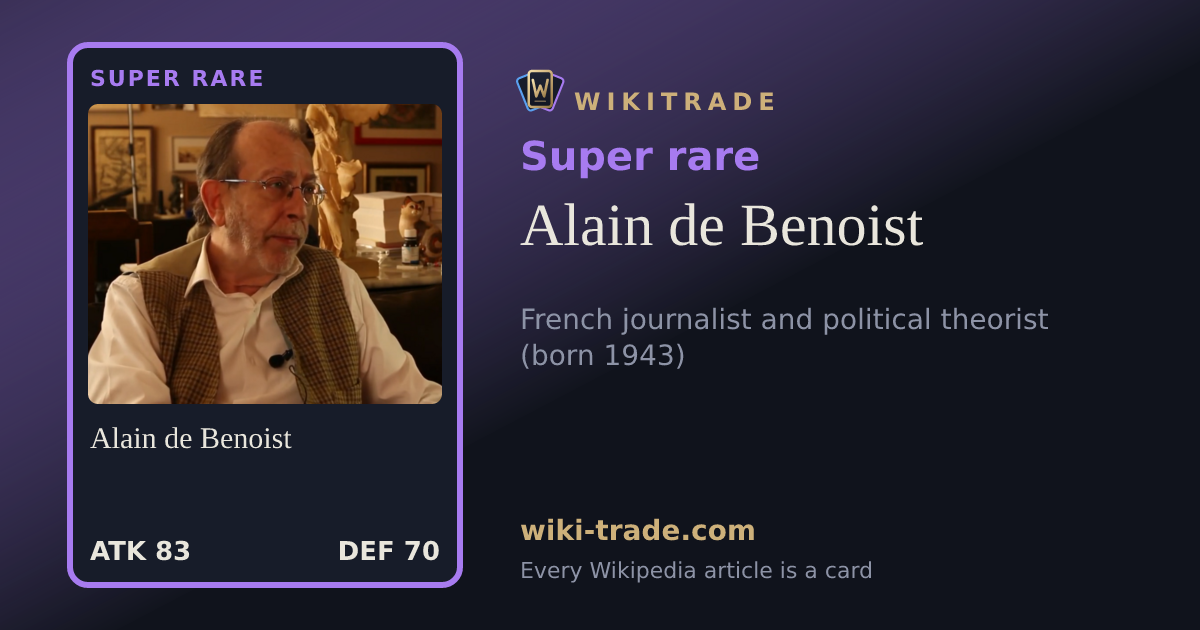 Alain de Benoist — Super rare card