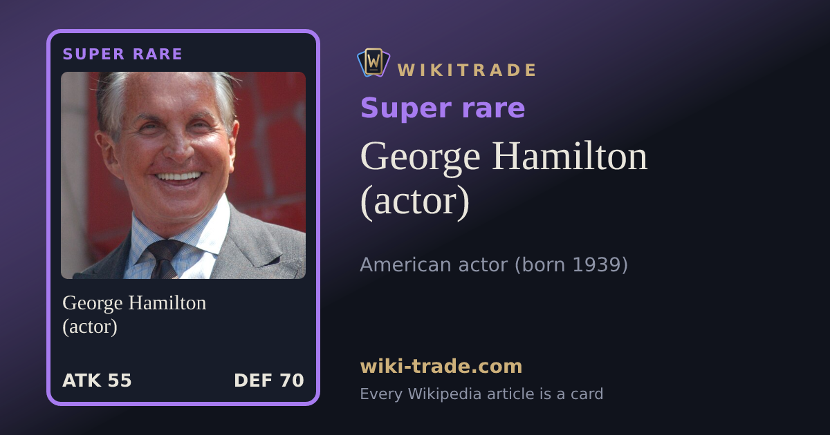 George Hamilton (actor) — Super rare card