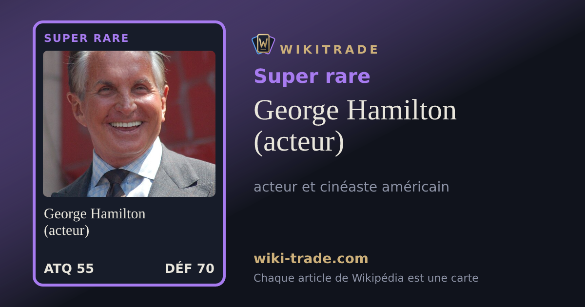 George Hamilton (acteur) — carte Super rare