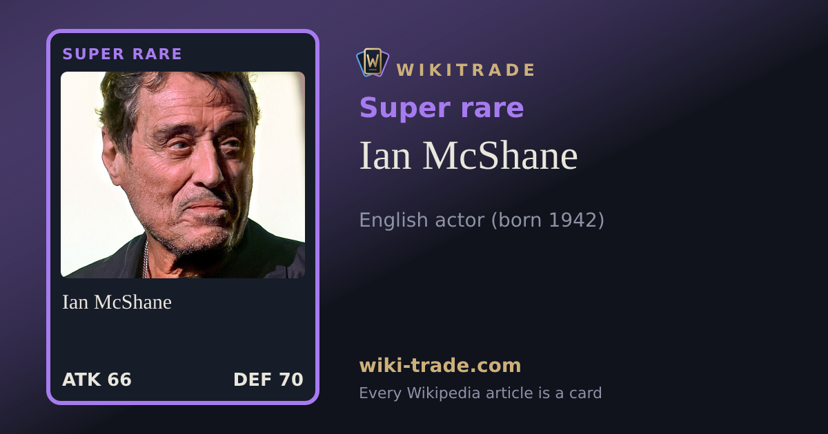 Ian McShane — Super rare card