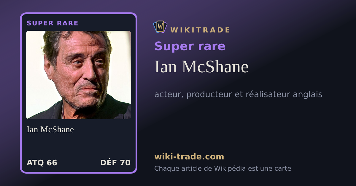Ian McShane — carte Super rare