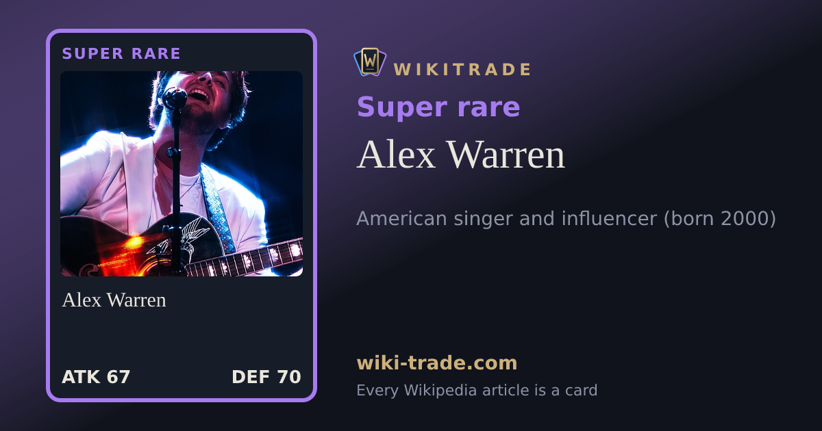 Alex Warren — Super rare card