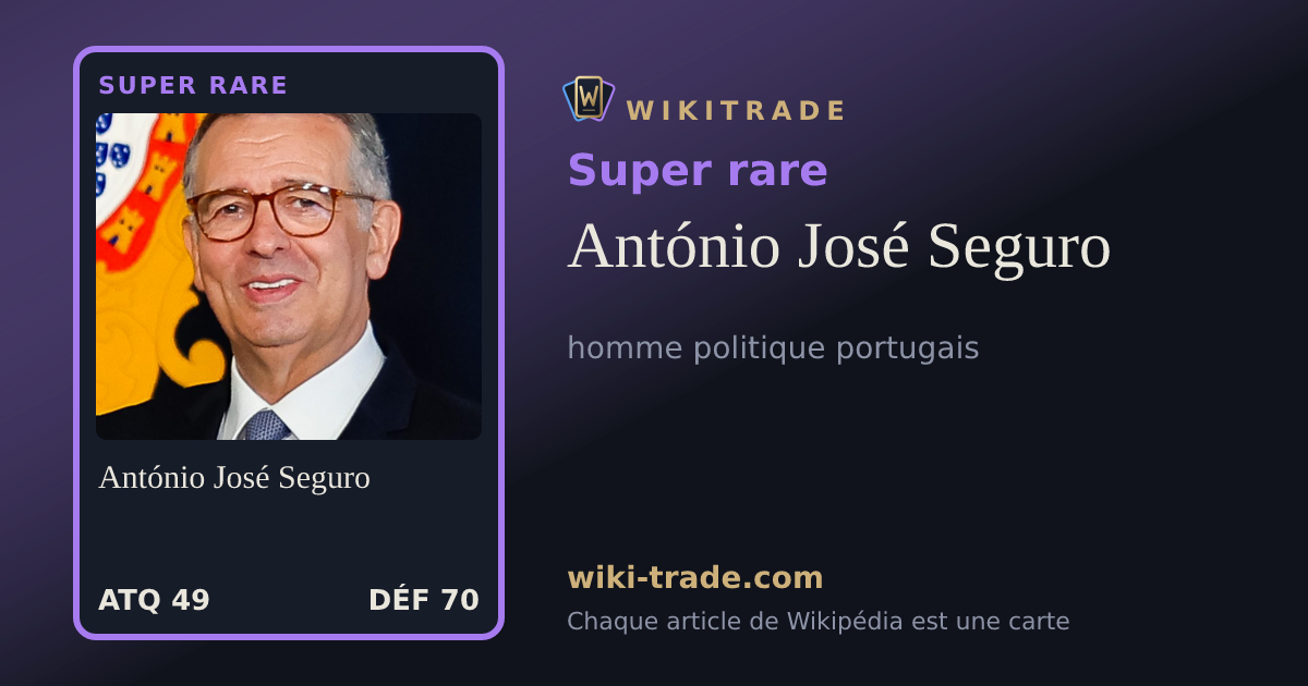 António José Seguro — carte Super rare