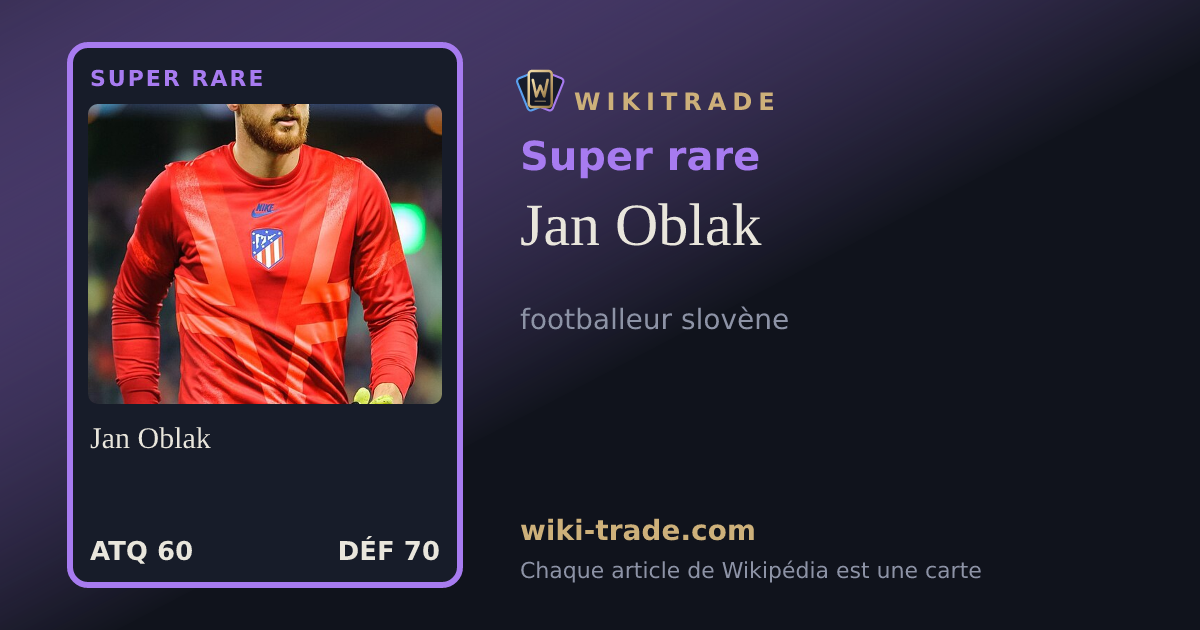 Jan Oblak — carte Super rare