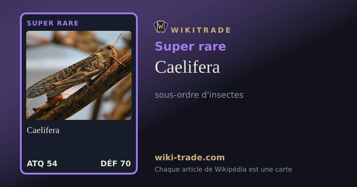Caelifera — carte Super rare