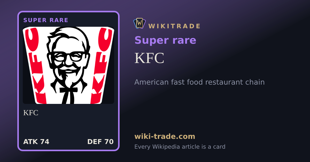 KFC — Super rare card