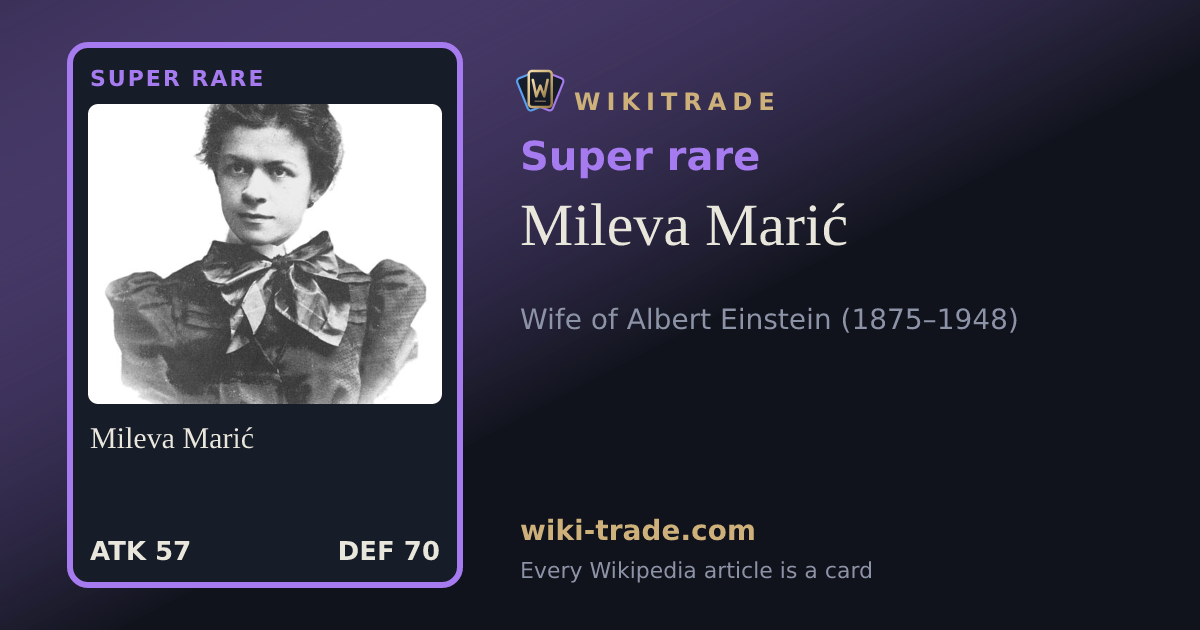 Mileva Marić — Super rare card