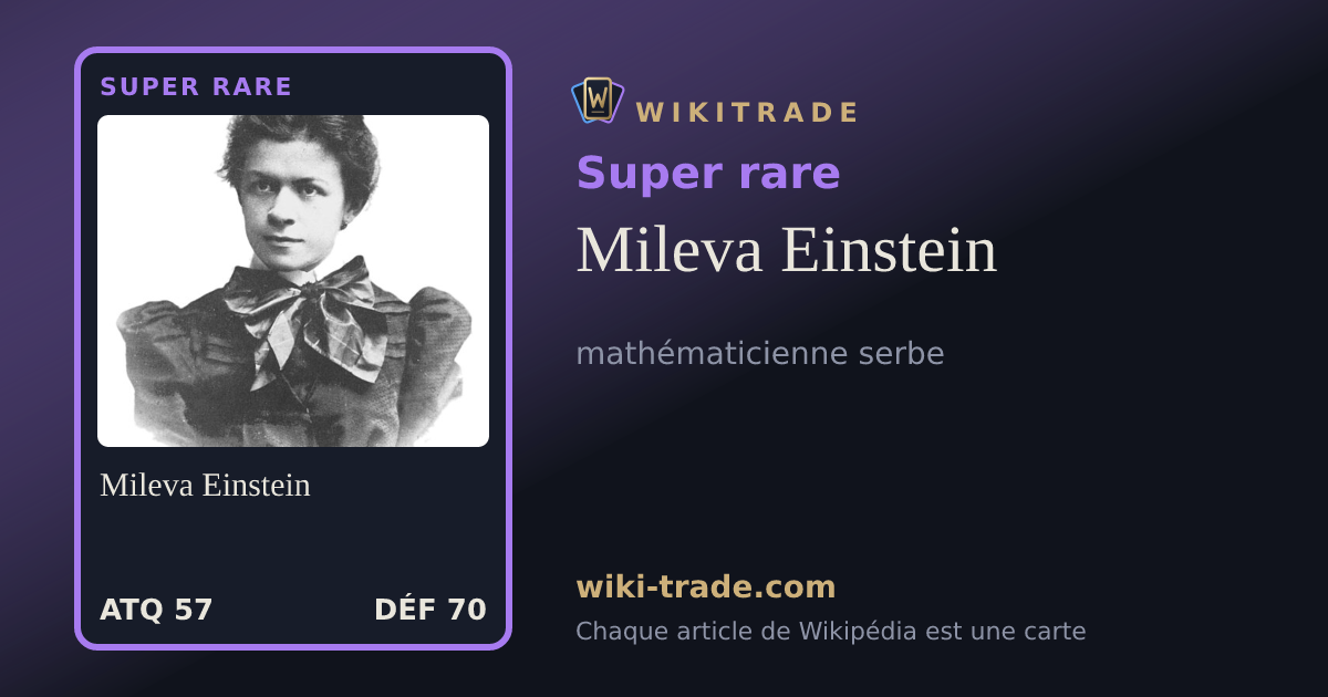 Mileva Einstein — carte Super rare