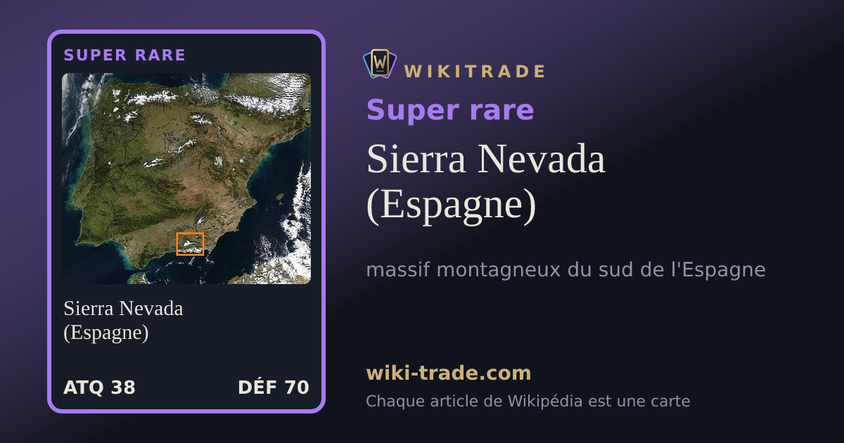 Sierra Nevada (Espagne) — carte Super rare