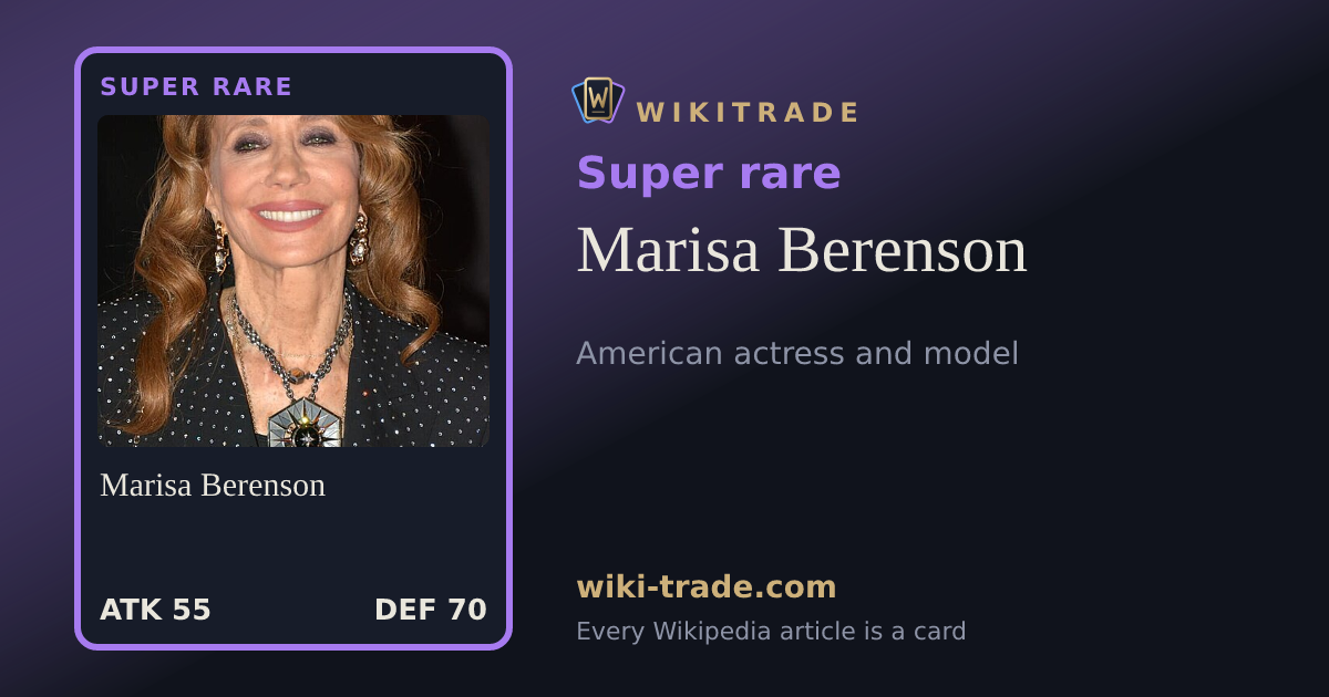 Marisa Berenson — Super rare card