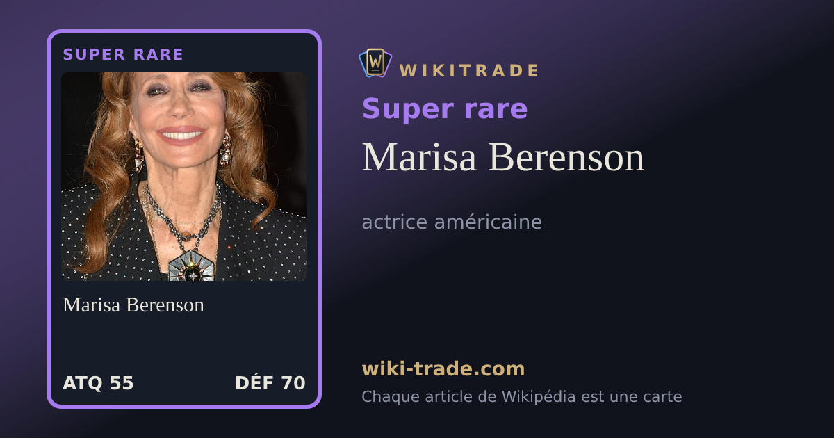 Marisa Berenson — carte Super rare