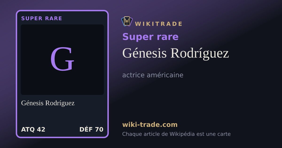 Génesis Rodríguez — carte Super rare