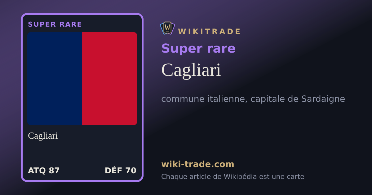 Cagliari — carte Super rare