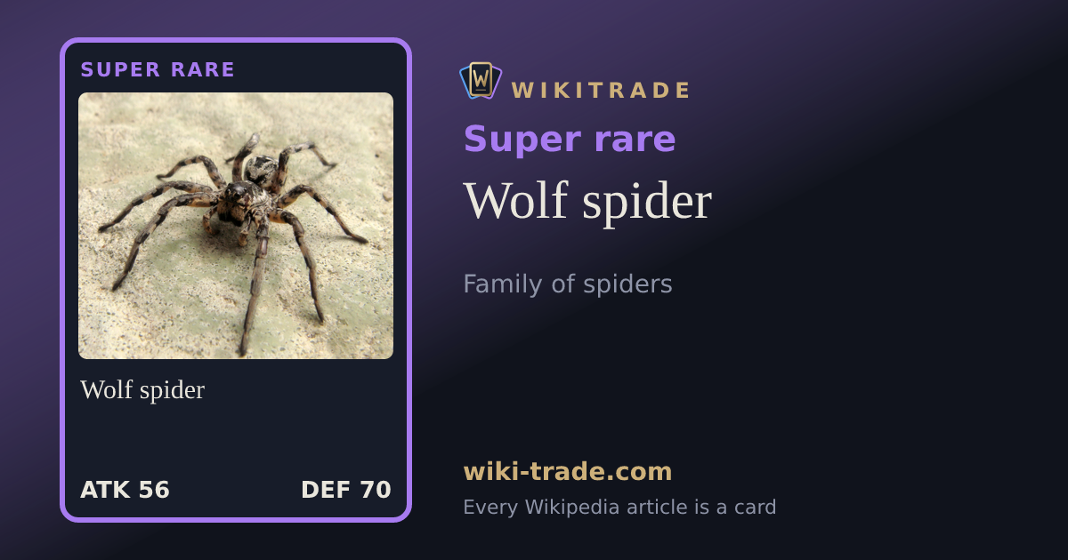 Wolf spider — Super rare card