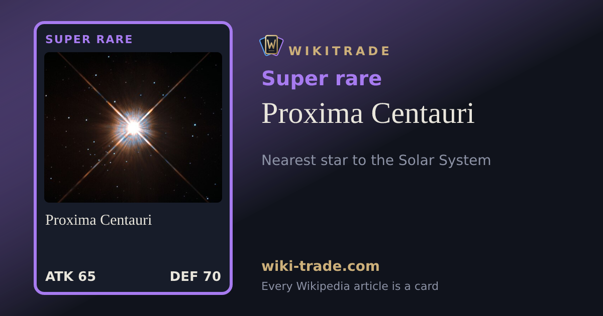Proxima Centauri — Super rare card