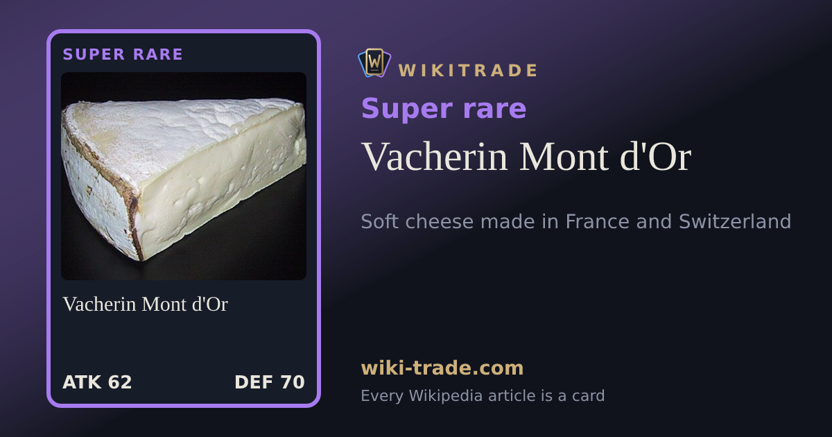 Vacherin Mont d'Or — Super rare card