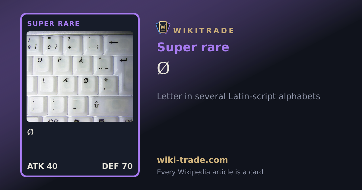 Ø — Super rare card