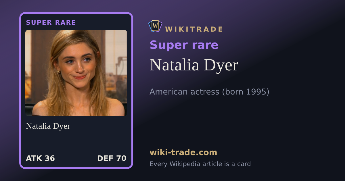 Natalia Dyer — Super rare card