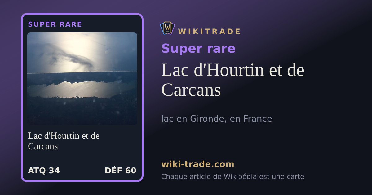 Lac d'Hourtin et de Carcans — carte Super rare