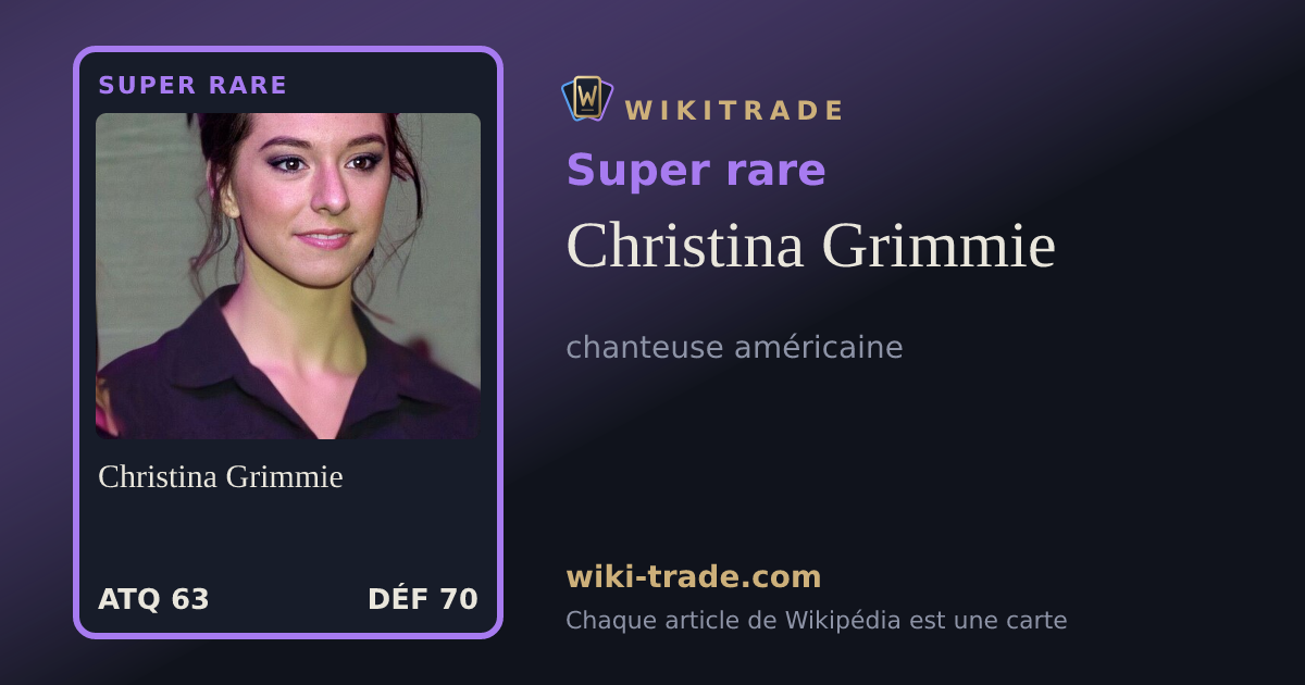Christina Grimmie — carte Super rare