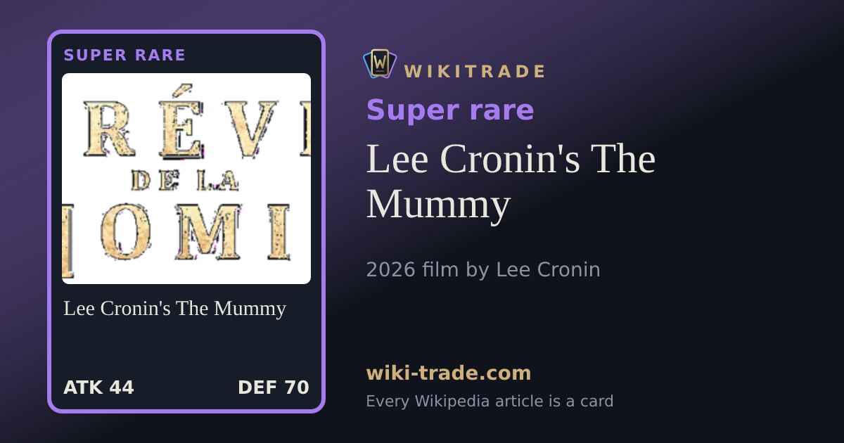 Lee Cronin's The Mummy — Super rare card
