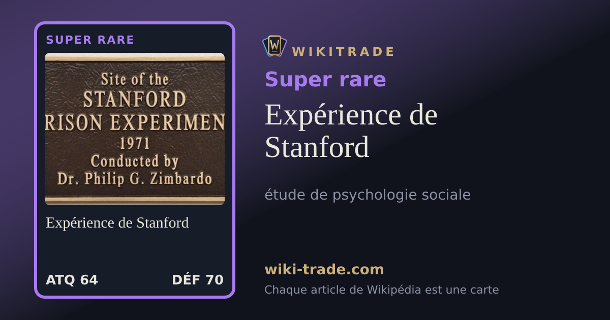 Expérience de Stanford — carte Super rare