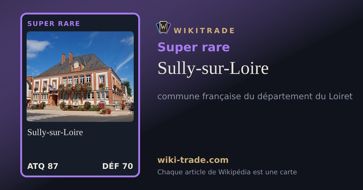 Sully-sur-Loire — carte Super rare