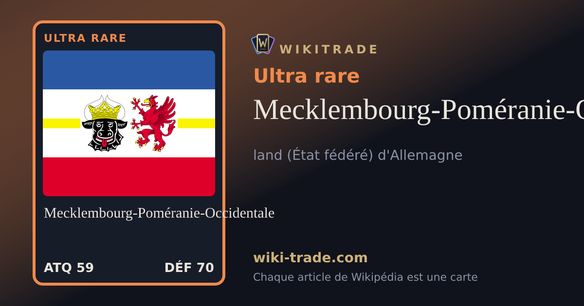 Mecklembourg-Poméranie-Occidentale — carte Ultra rare